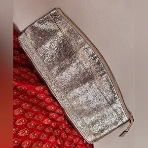 Glitter Gold Baguette Clutch Rebecca Minkoff Zipper Closure